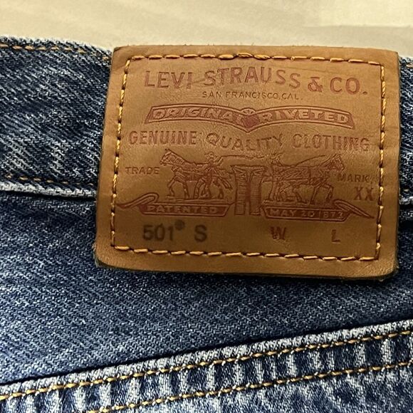 Levi's Jeans Women's Blue 721 High Rise Big E Skinny Denim Size 27x28 - Picture 11 of 16